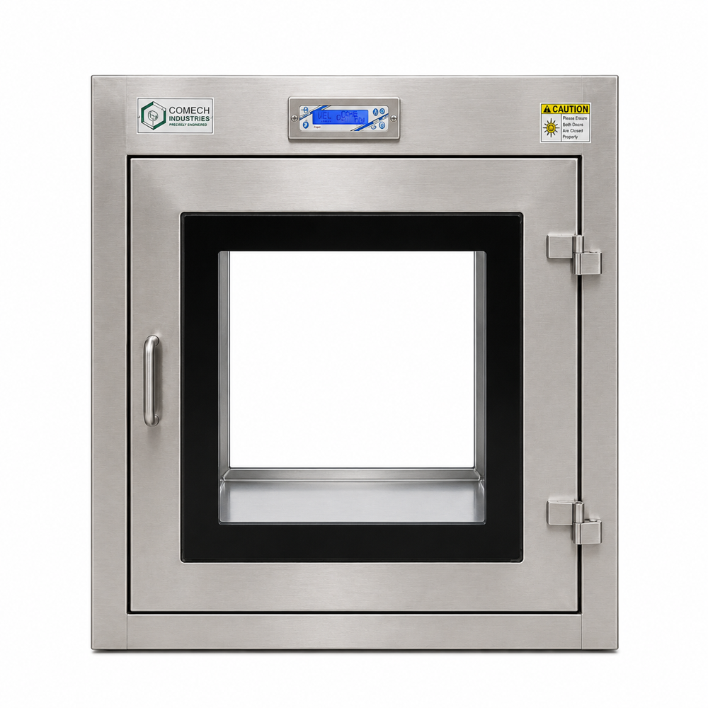 Hatch Pass Box - Stainless Steel, 1.5x1.5x1.5 To 3x3x3 Feet Sizes | Silver Color, 230 Volt, Durable Warranty For Pharmaceutical Use