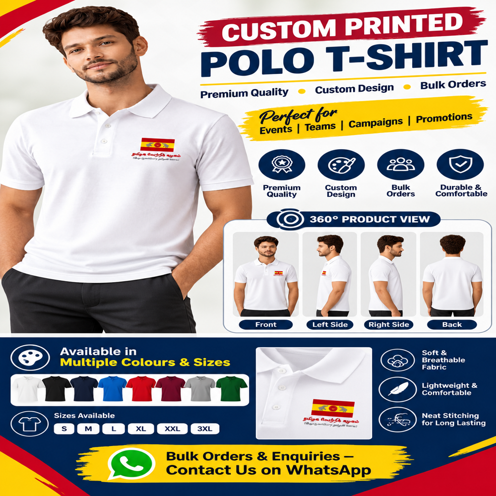Custom Political T Shirt Tamil Nadu