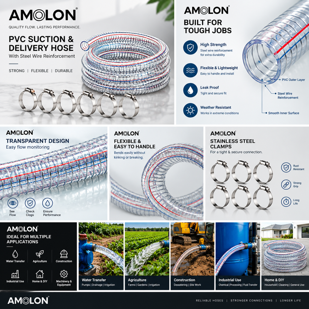 Food Grade PVC Steel Wire Reinforced Hose