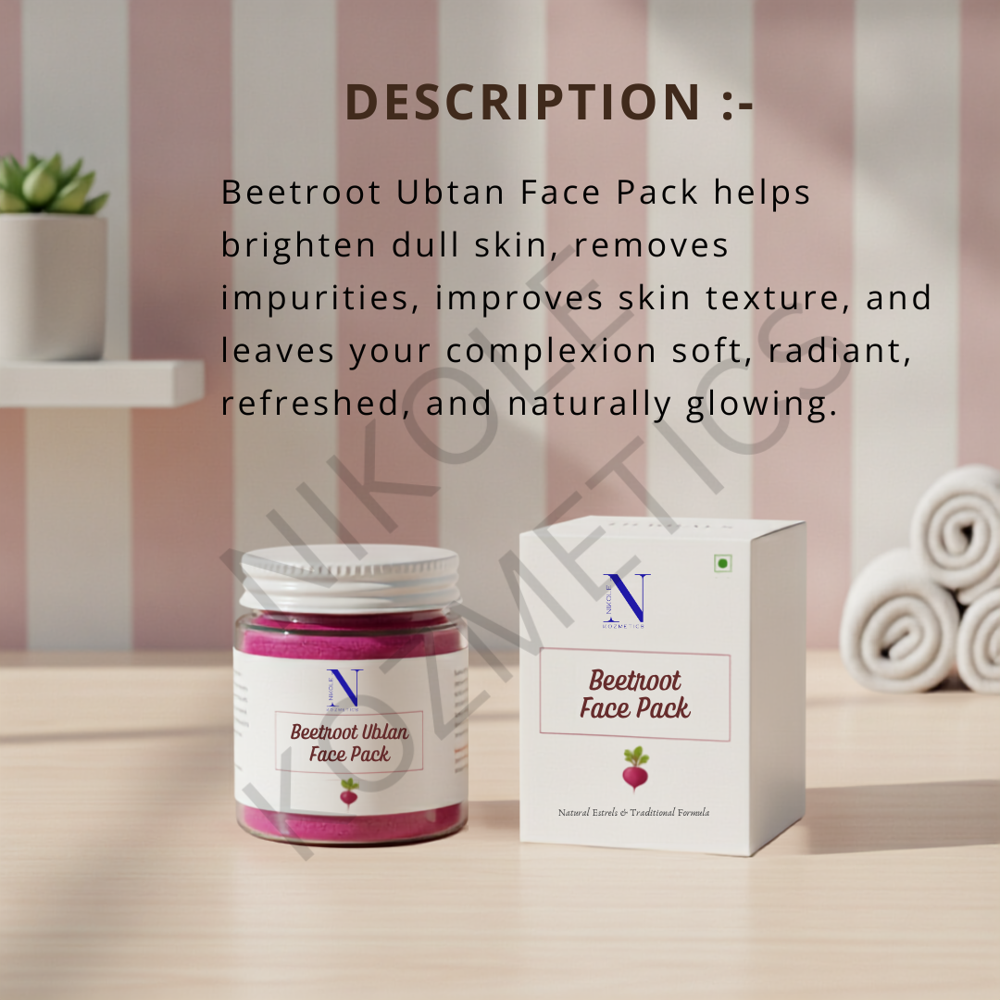 Beetroot Ubtan Face Pack - Attributes: Smudge Proof