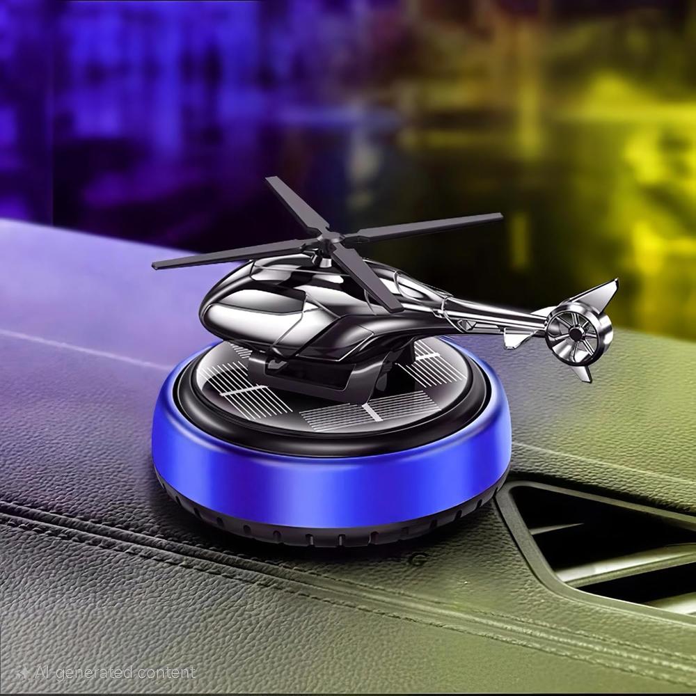 Solar Powered Helicopter Car Air Freshener