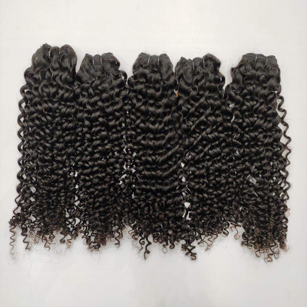 Remy Pure Natural Curly Machine Weft