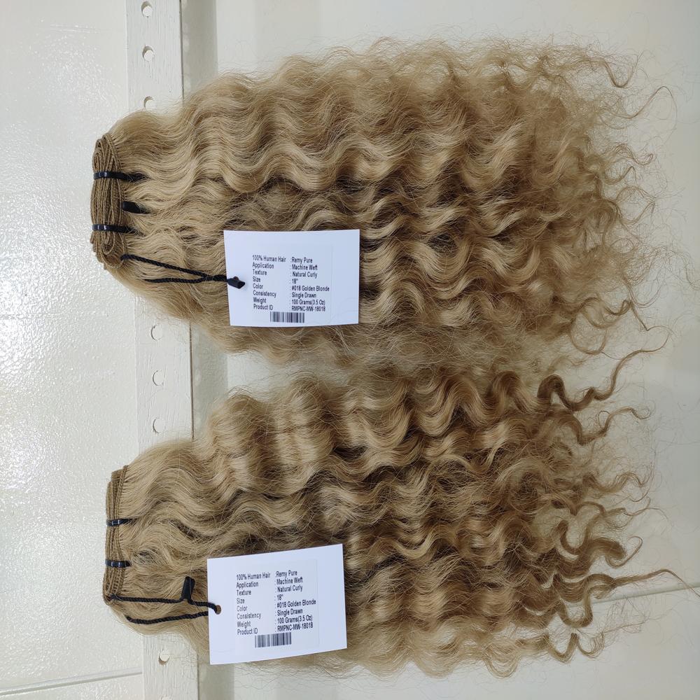 Remy Pure Natural Curly Machine Weft