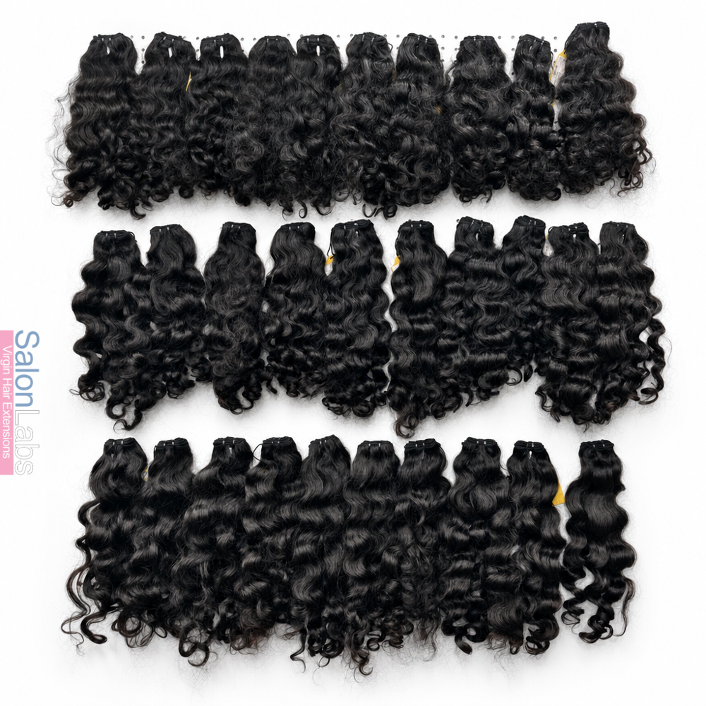 Machine Weft Hair - Temple Hair, Length 10-34 Inch, Remy Quality | Customizable, Triple Stitch Weft For Enhanced Durability