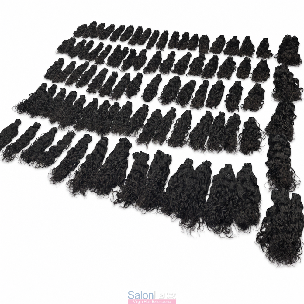 Machine Weft Hair - Temple Hair, Length 10-34 Inch, Remy Quality | Customizable, Triple Stitch Weft For Enhanced Durability