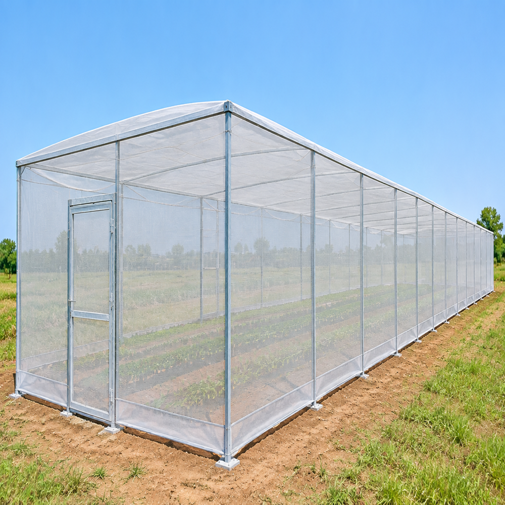 Flat Type Net House - Advantage: Improved Microclimate Control