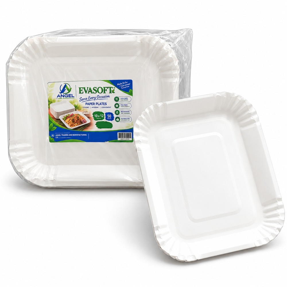EVASOFT 10x12 Square Paper Plates