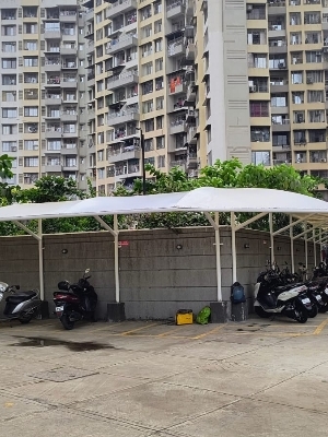 Car Fixed Canopy Tensile - Color: White