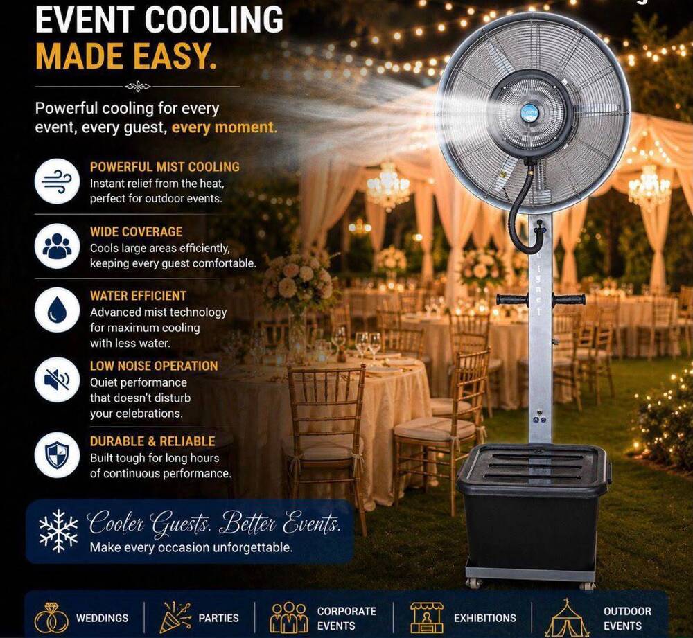 Heavy Duty Misting Fans