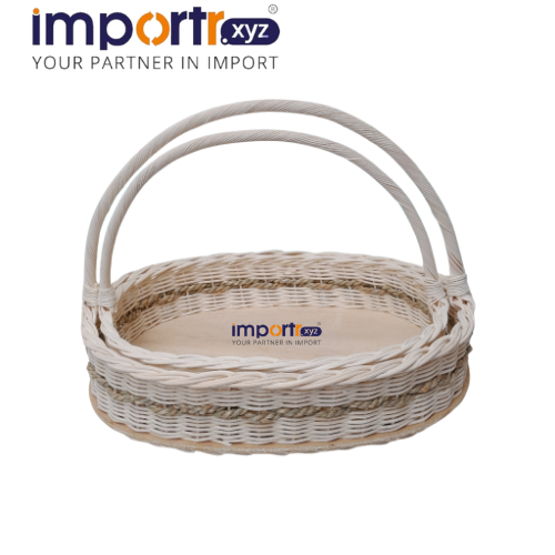 Wicker Basket L- 003 - Dimension (L*W*H): 43 35 41 Centimeter (Cm)