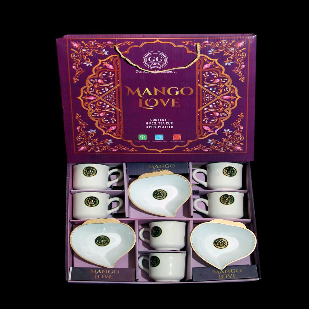Tea Cup & Platter Set - Ceramic Type: Premium Ceramic