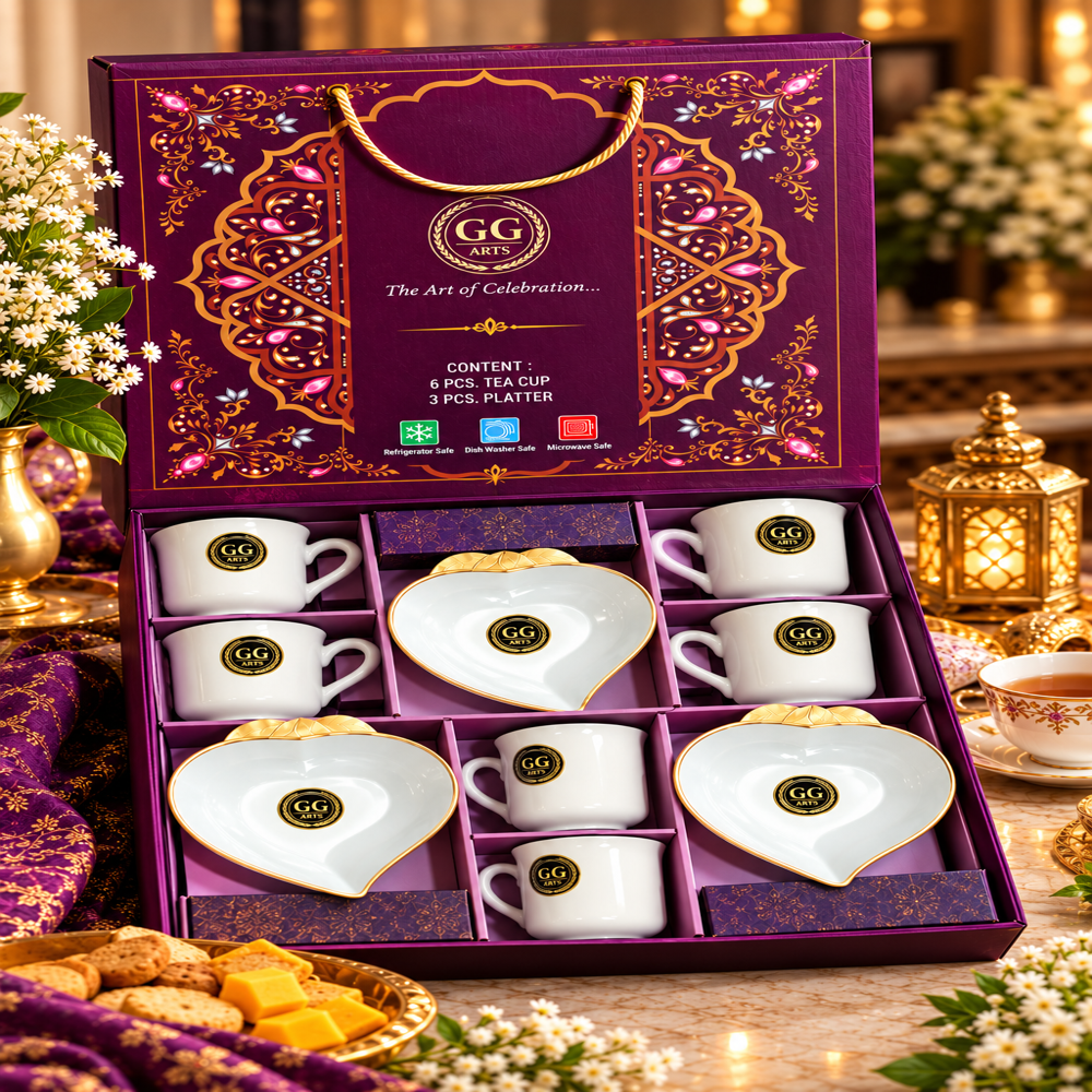 Tea Cup & Platter Set - Ceramic Type: Premium Ceramic