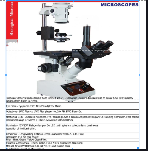 K-WOK Inverted Tissue Culture Microscope witrh camera