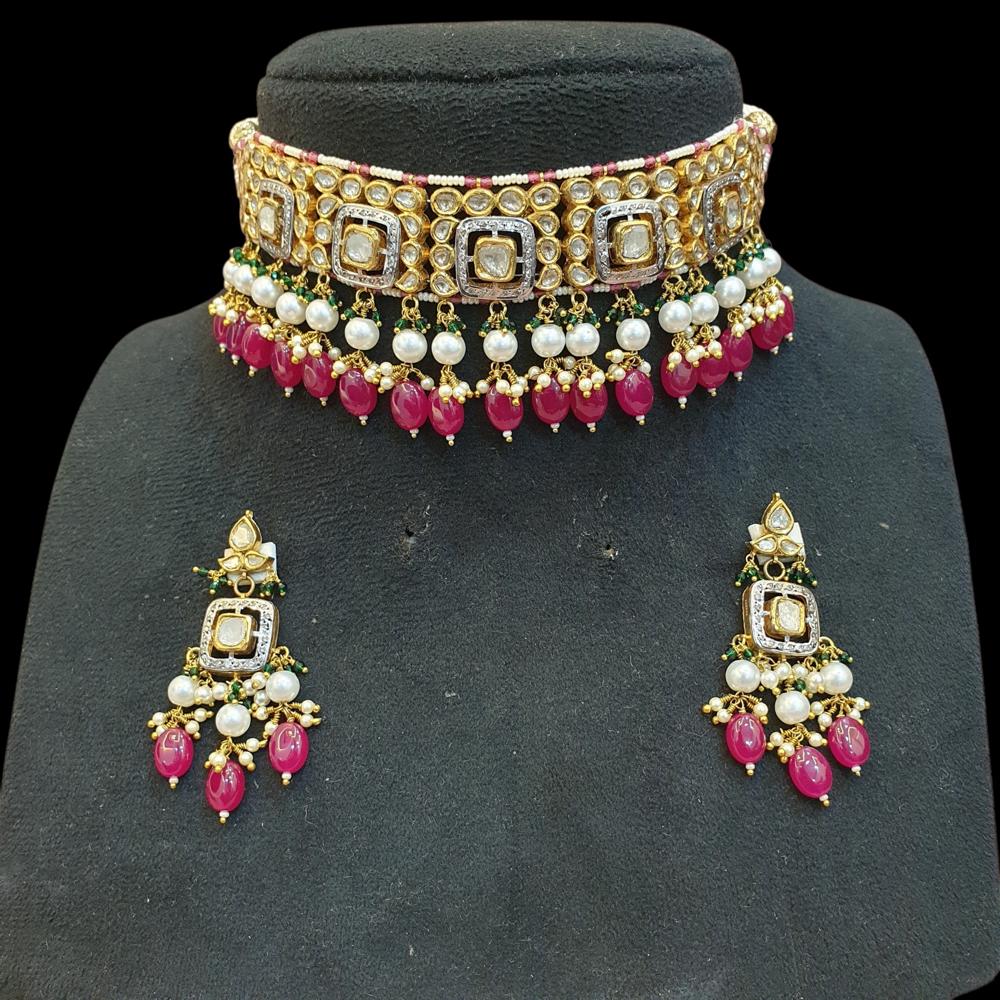 Gold Uncut Diamond Polki Set