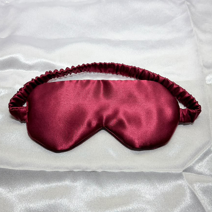 Satin Maroon Eye Mask