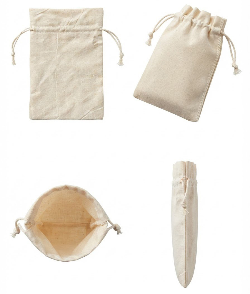 Plain Cottom Drawstring Bag