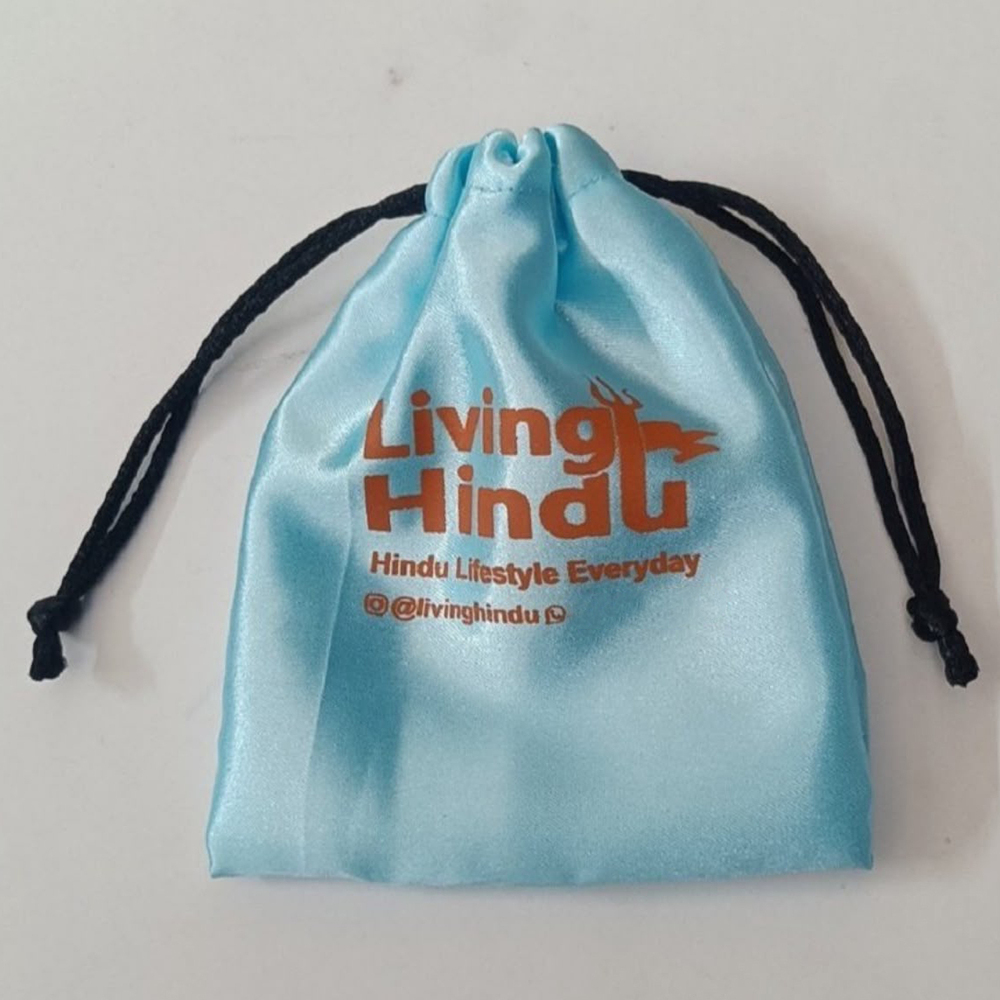 Satin Printed Drawstring Bag