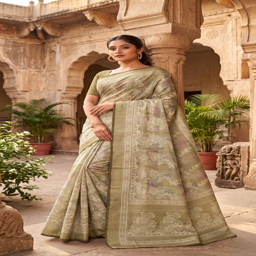 Premium Kaveri Silk Saree with Traditional Woven Design
