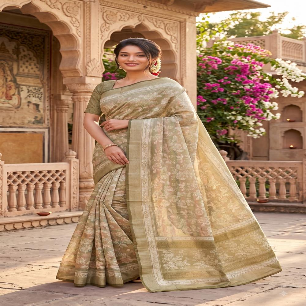 Premium Kaveri Silk Saree with Traditional Woven Design