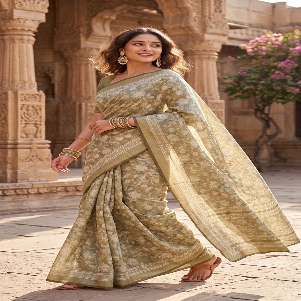 Premium Kaveri Silk Saree with Traditional Woven Design