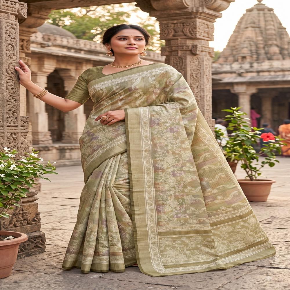 Premium Kaveri Silk Saree with Traditional Woven Design