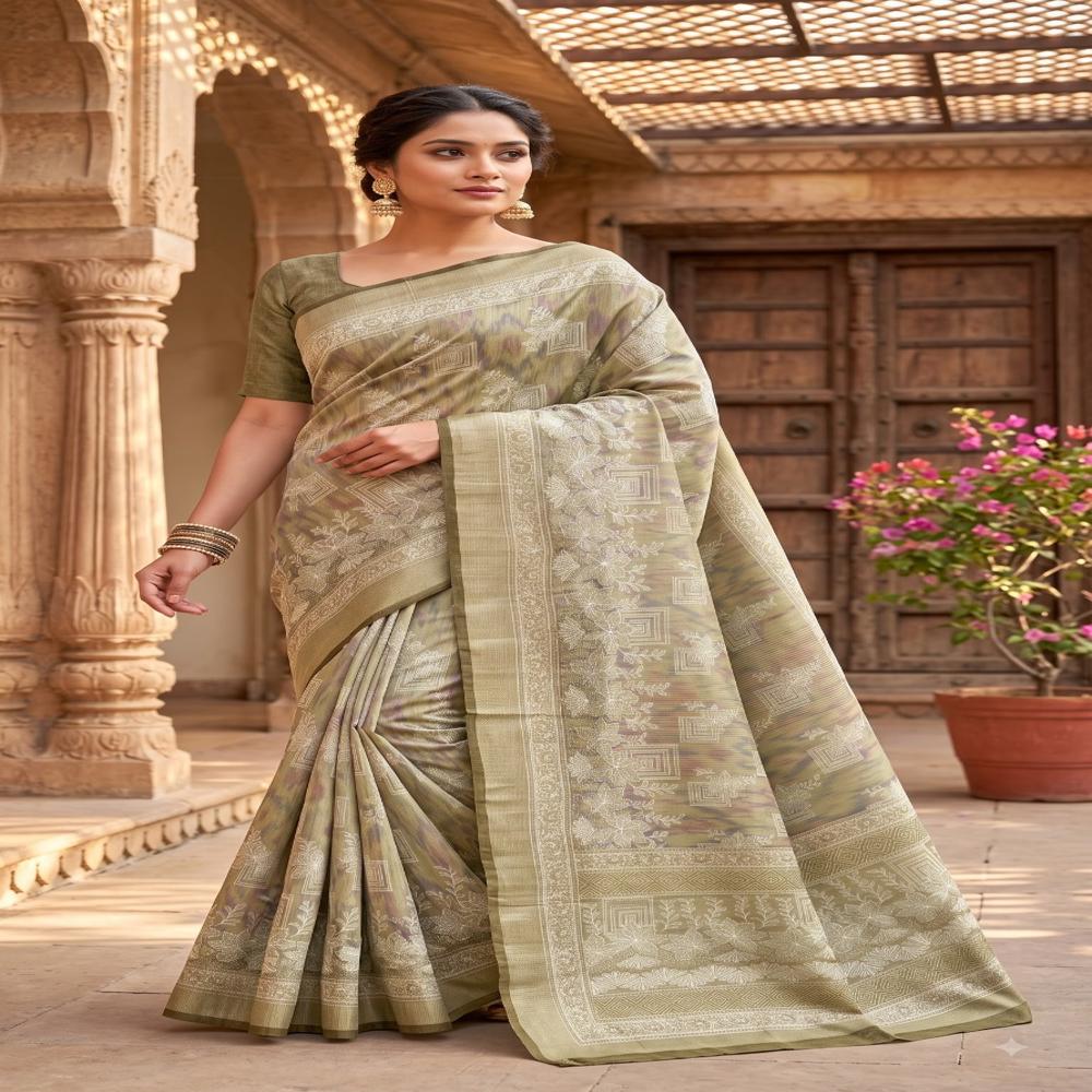 Premium Kaveri Silk Saree with Traditional Woven Design