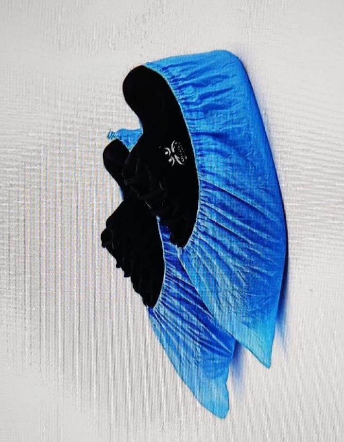 DISPOSABLE NON WOVEN SHOE COVER WITH THICK ELASTIC PAIR