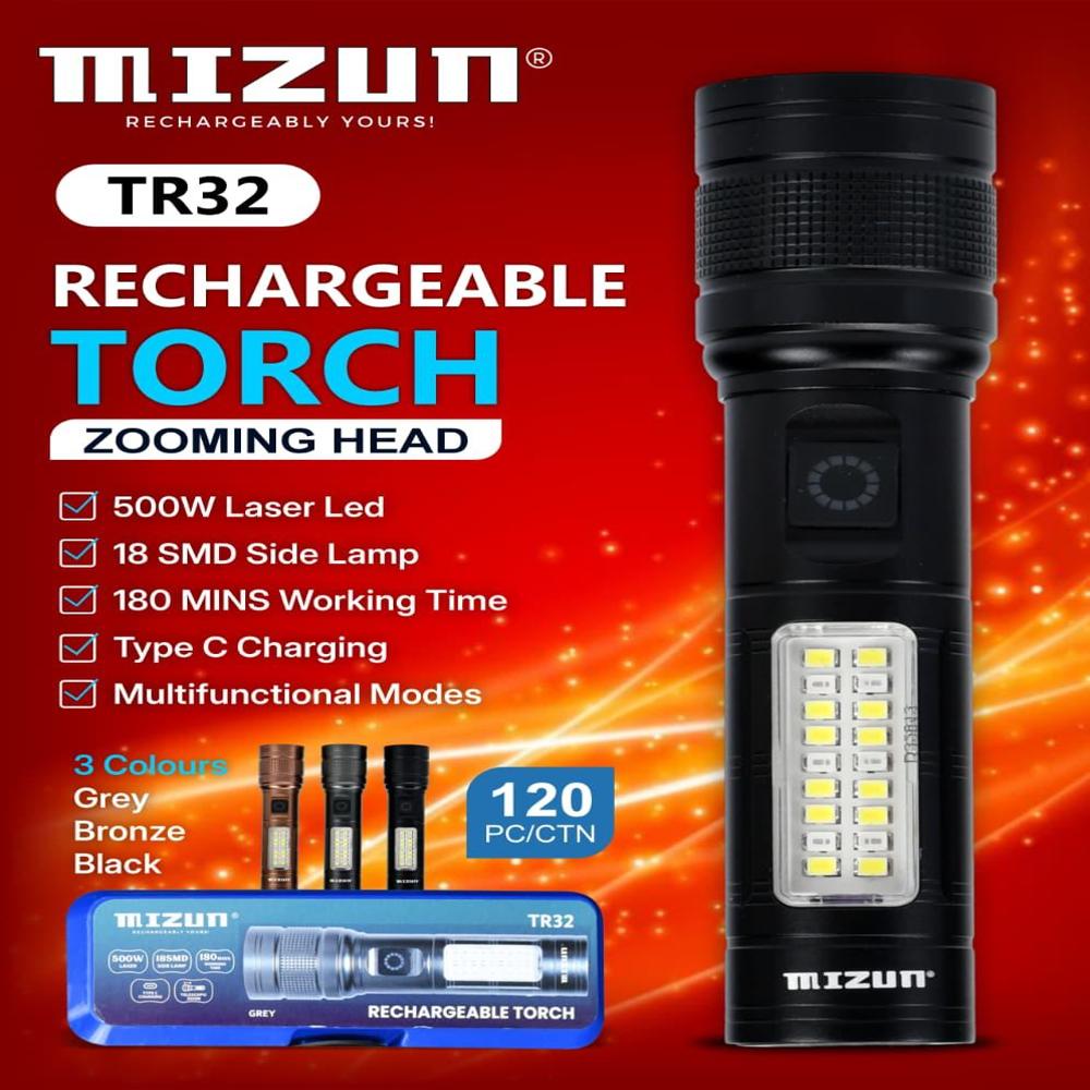 MIZUN TR32 RECHARGEABLE TORCH