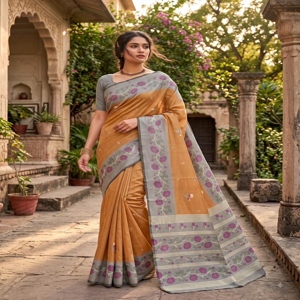 Handloom Zari Checks Saree | Traditional Designer Handloom Saree