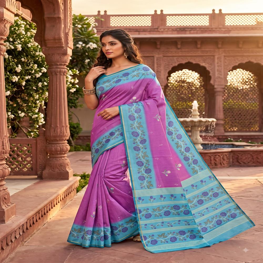 Handloom Zari Checks Saree | Traditional Designer Handloom Saree