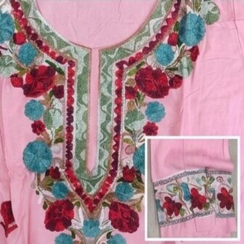 Blush Rose Floral Embroidered Kurta & Trouser Set