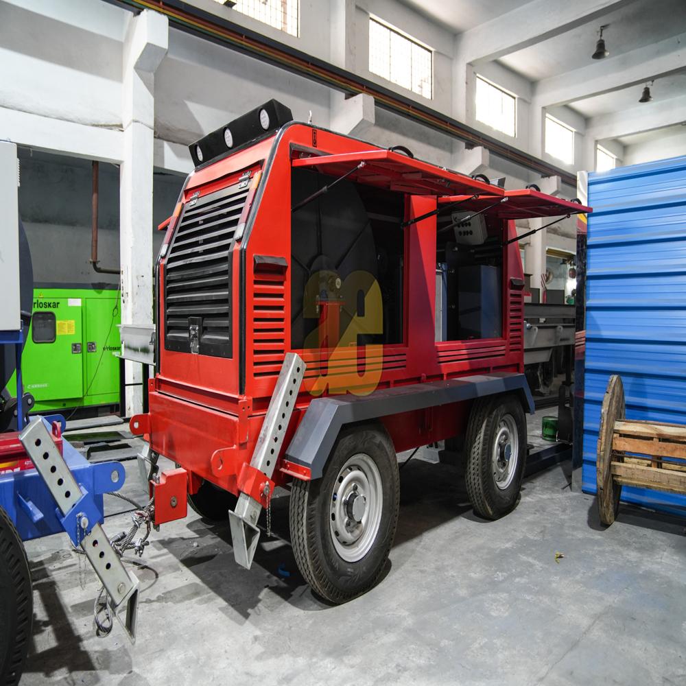 150 Kn Cable Pulling Capstan Winch - 3500x1950x2100 Mm, 150 Kn Load, 1000 M Drum Capacity | Automatic Hydraulic Brake, Remote/manual Control, Safety Features
