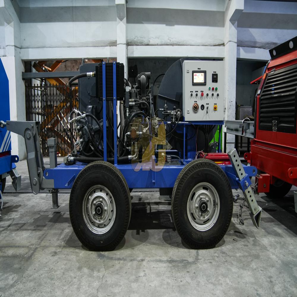 150 Kn Cable Pulling Capstan Winch - 3500x1950x2100 Mm, 150 Kn Load, 1000 M Drum Capacity | Automatic Hydraulic Brake, Remote/manual Control, Safety Features