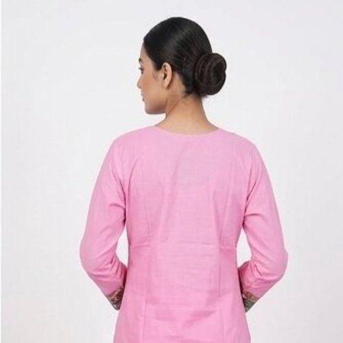 Blush Rose Floral Embroidered Kurta & Trouser Set