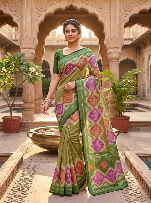 Premium Kaveri Silk Saree with Ethnic Saree for Women