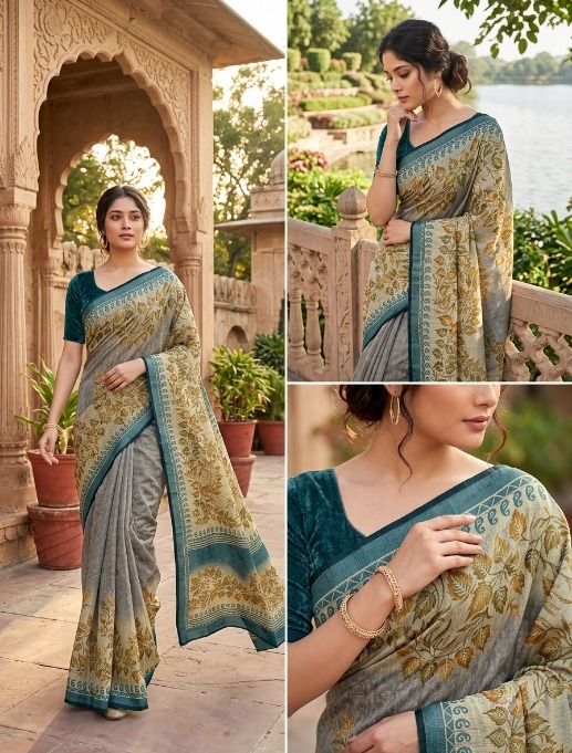 Premium Kaveri Silk Saree with Ethnic Saree for Women