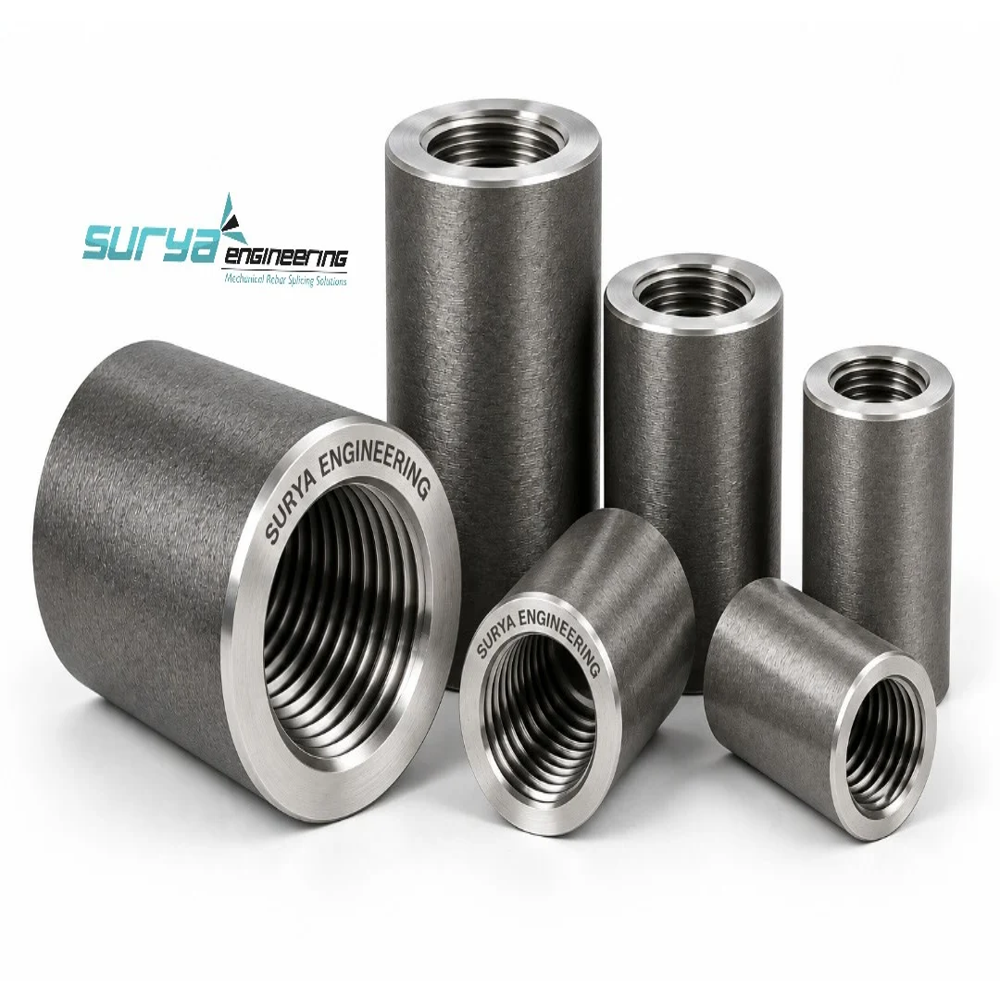 EN8D Rebar Coupler for TMT Bar Connections