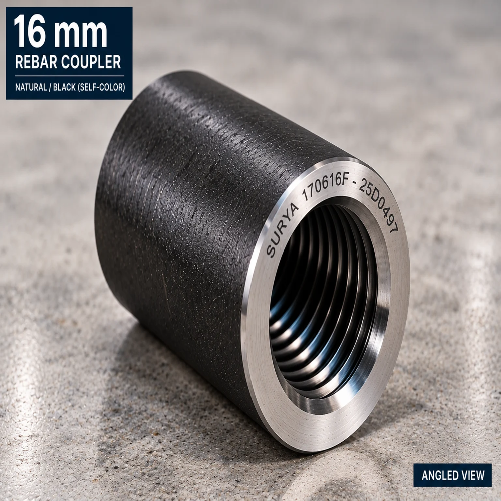 EN8D Rebar Coupler for TMT Bar Connections
