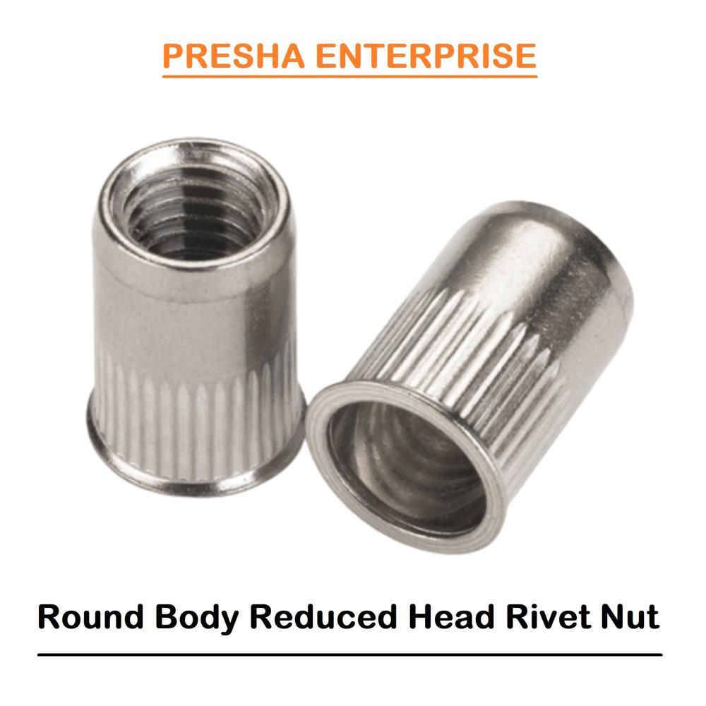 Round Body Reduced Head Rivet Nut / Insert Nut