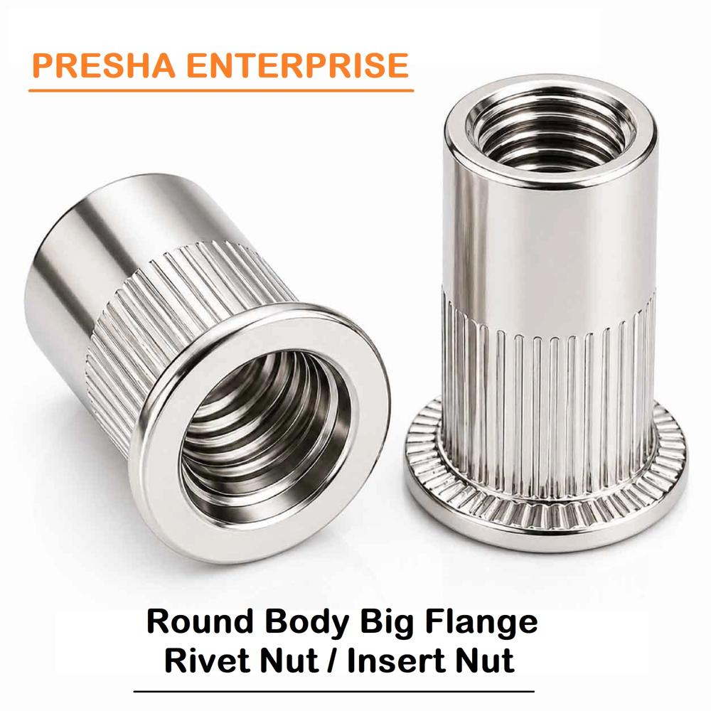 Round Body Big Flange Rivet Nut / Insert Nut