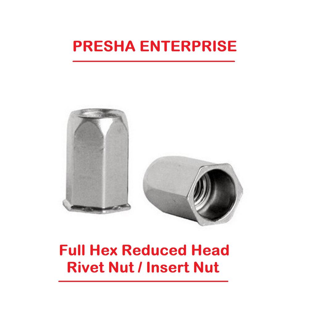Full Hex Reduced Head Rivet Nut / Insert Nut