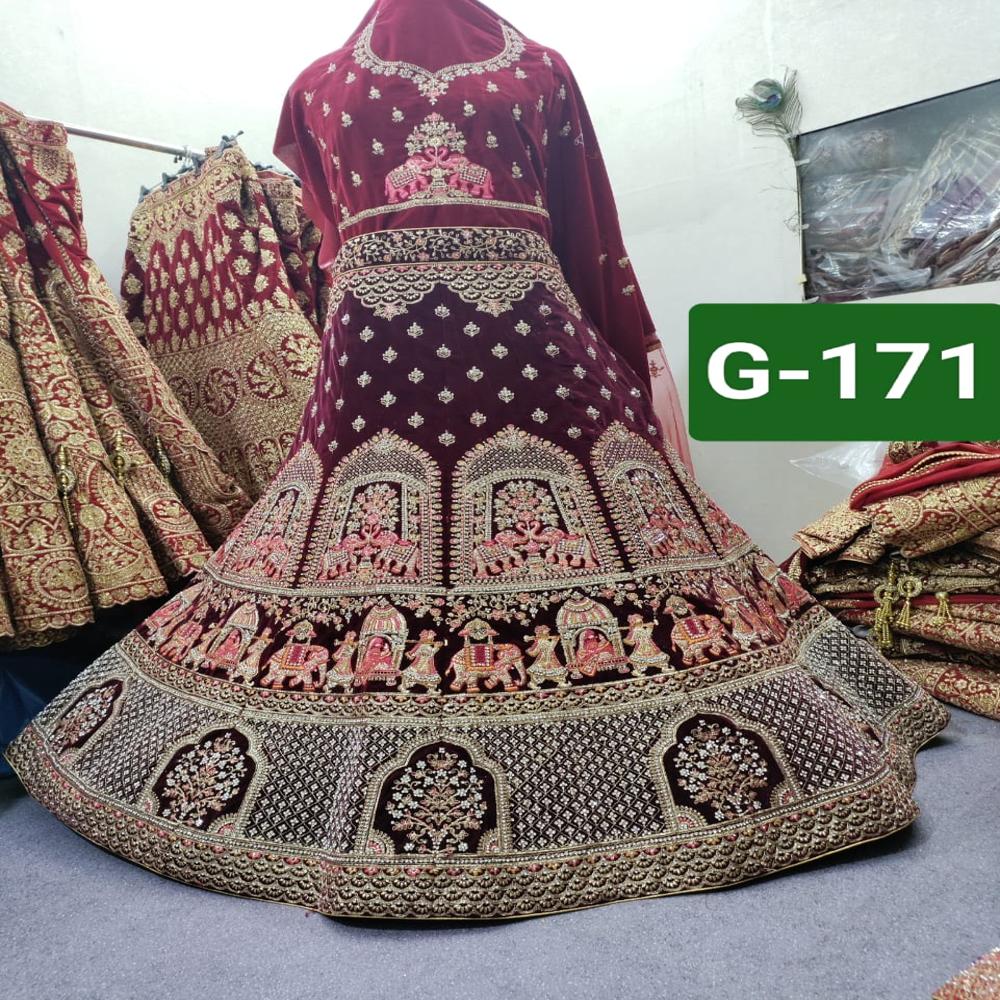 Burgundy Heritage Zari Embroidered Lehenga Set