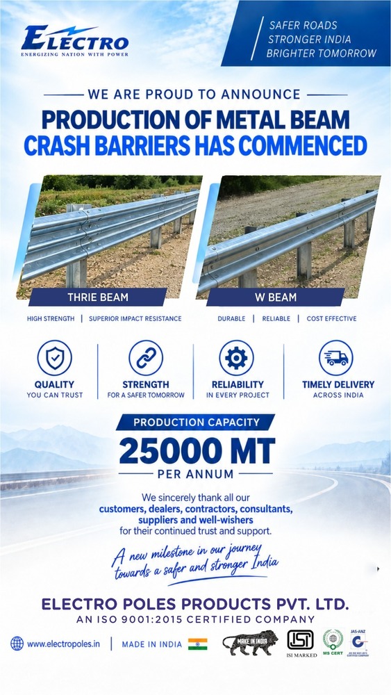 Metal Beam Crash Barrier
