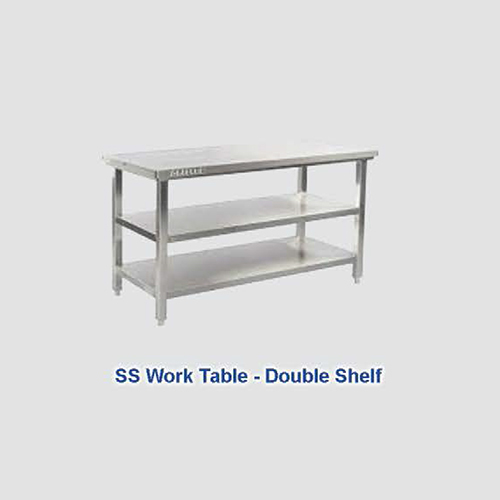 SS Double Shelf Work Table