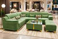 6 Seater Velvet Fabric Sofa Set