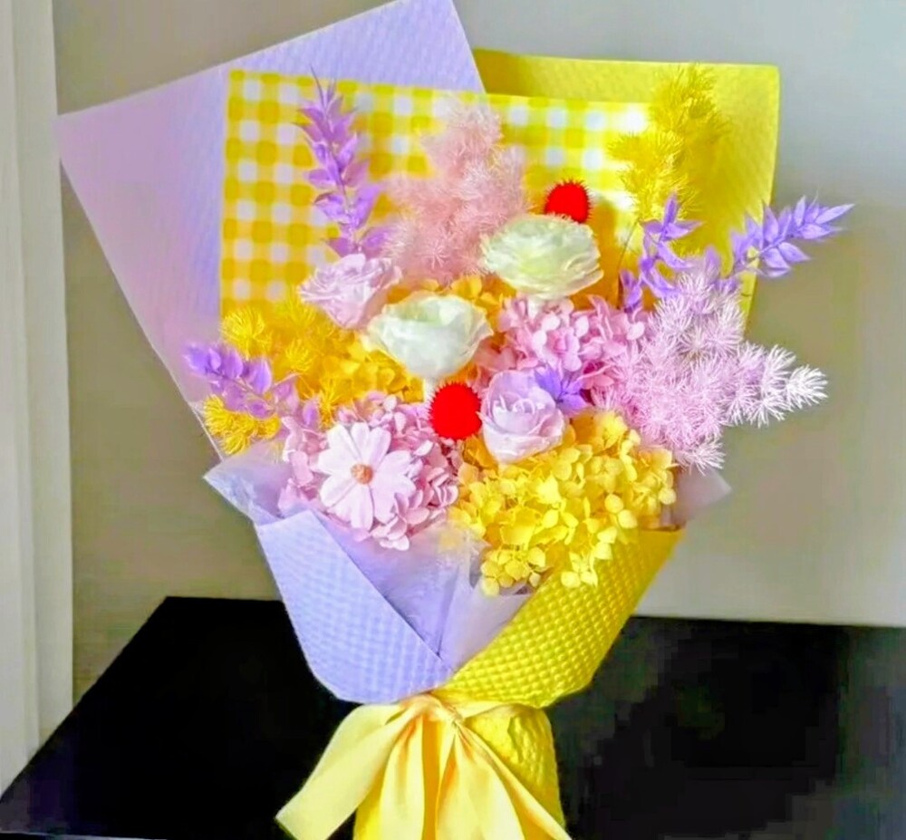 Colorful Dried Flower Bouquet