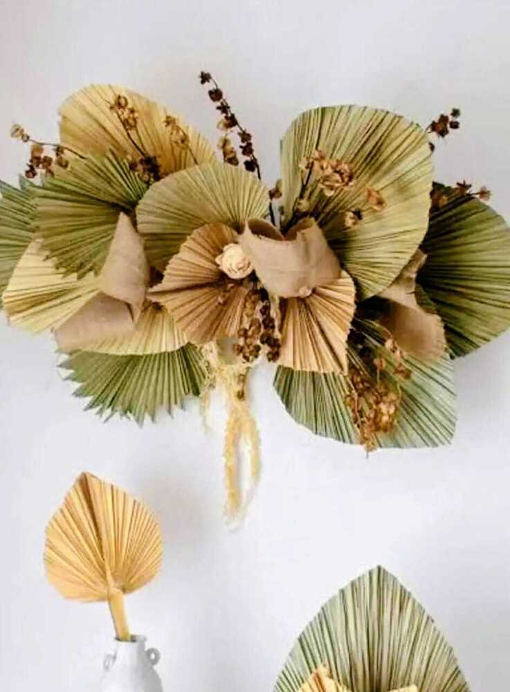 Dried Palm Leaf Decoration