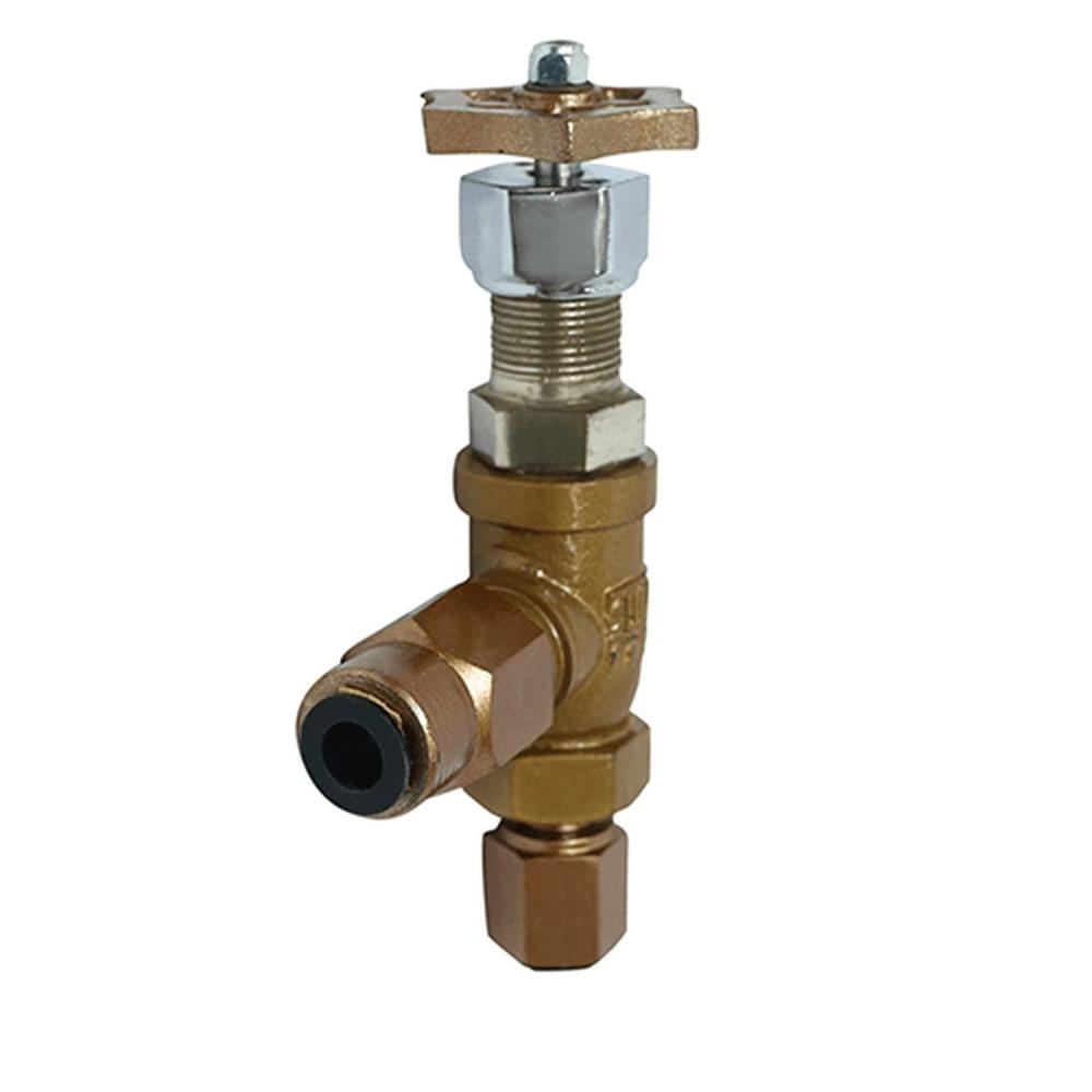 Angle Gauge Valve For Ammonia Receiver Level Gauge Glass - Color: Golden (Painted)