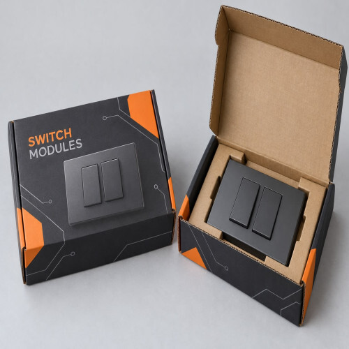 Printed Electric Switch Packaging Box - Length: Approximately 16 Cm