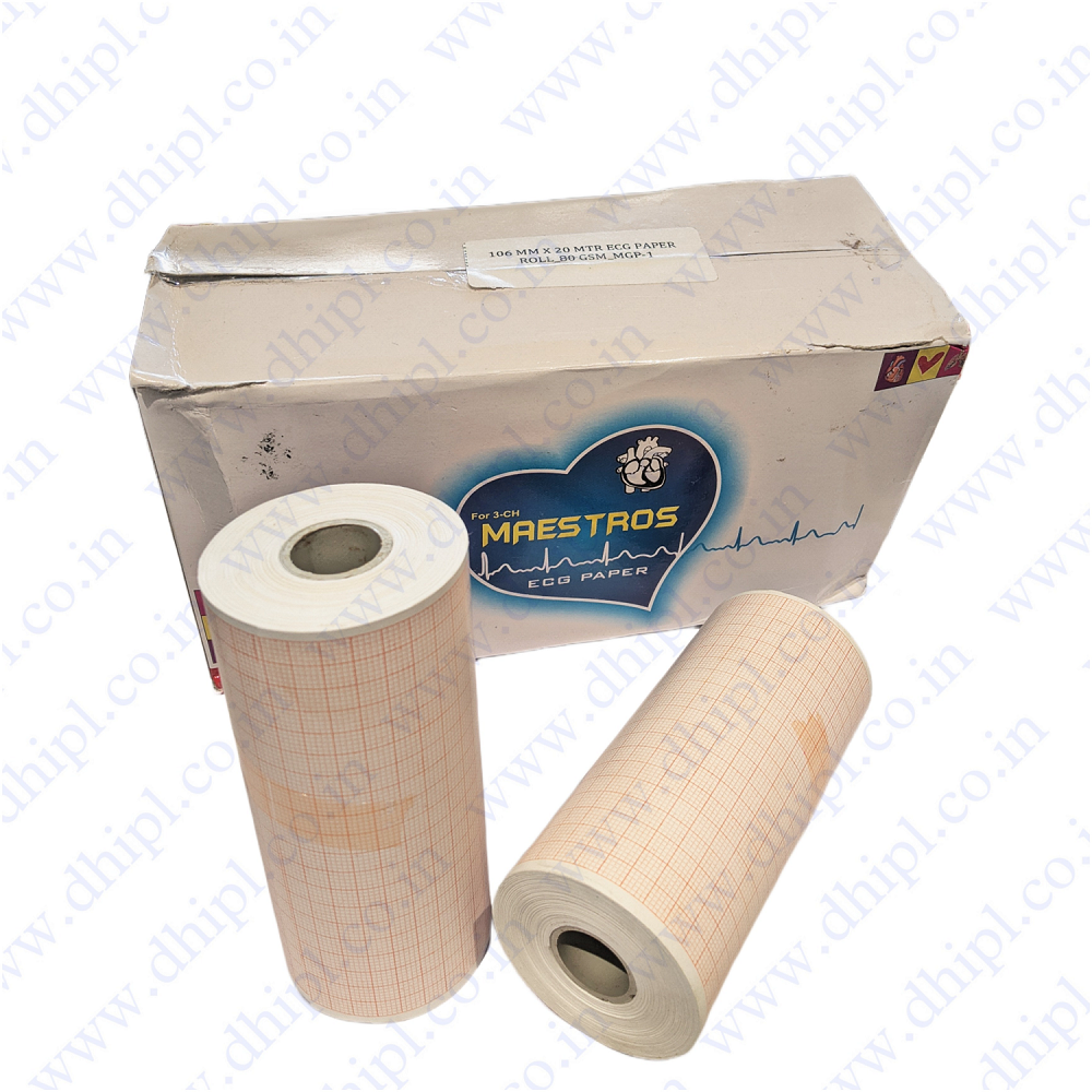106 Mm X 20 Mtr Ecg Paper - Color: Orange Graph